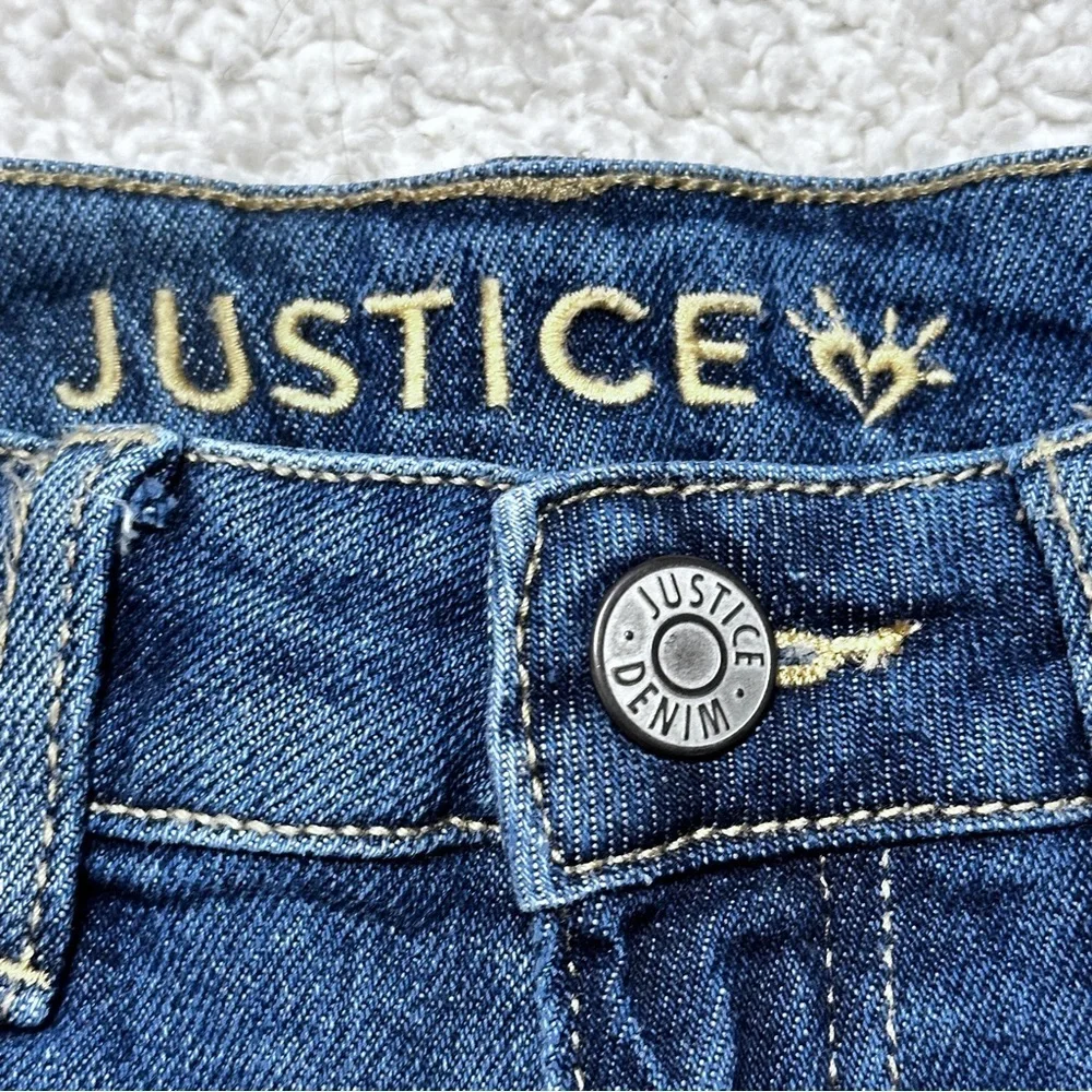 Justice Cutoffs Intentionally Distressed, Rolled Cuff Med Wash Size 14 Plus